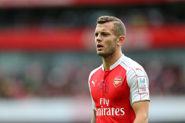 LONDON, ENGLAND - JULY 26: Jack Wilshere of Arsenal during the Emirates Cup match between Arsenal and VfL Wolfsburg at Emirates Stadium on July 26, 2015 in London, England.  (Photo by Catherine Ivill - AMA/Getty Images).