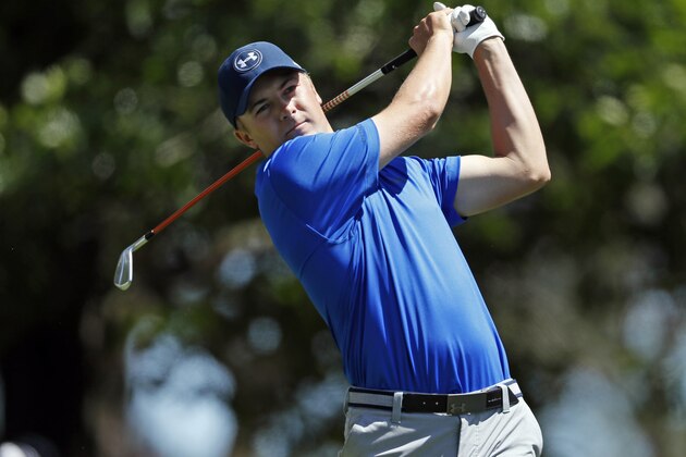 Jordan Spieth hits on the fourth hole during the second round of the Masters golf tournament Friday, April 8, 2016, in Augusta, Ga. (AP Photo/Matt Slocum) Jordan Spieth hits on the fourth hole during the second round of the Masters golf tournament Friday, April 8, 2016, in Augusta, Ga. (AP Photo/Matt Slocum)