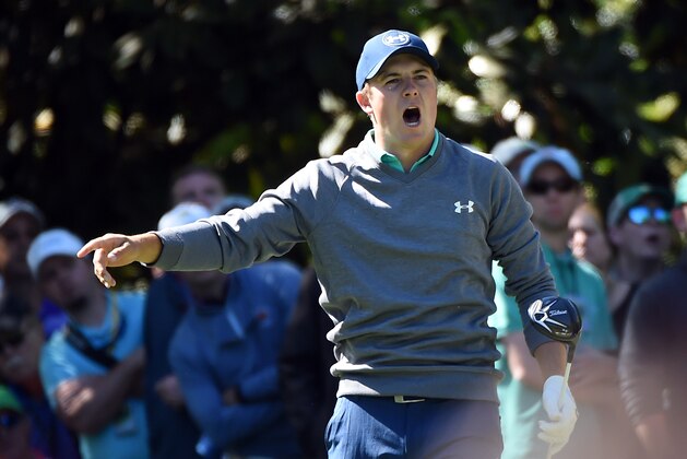 AUGUSTA, GEORGIA - APRIL 09: Jordan Spieth of the United States reacts to his tee shot on the seventh hole during the third round of the 2016 Masters Tournament at Augusta National Golf Club on April 9, 2016 in Augusta, Georgia. (Photo by Harry How/Getty Images) AUGUSTA, GEORGIA - APRIL 09: Jordan Spieth of the United States reacts to his tee shot on the seventh hole during the third round of the 2016 Masters Tournament at Augusta National Golf Club on April 9, 2016 in Augusta, Georgia. (Photo by Harry How/Getty Images)