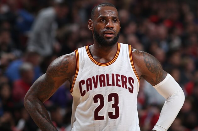 CHICAGO, IL - APRIL 9: LeBron James #23 of the Cleveland Cavaliers is seen during the game against the Cleveland Cavaliers on April 9, 2016 at the United Center in Chicago, Illinois. NOTE TO USER: User expressly acknowledges and agrees that, by downloading and or using this Photograph, user is consenting to the terms and conditions of the Getty Images License Agreement. Mandatory Copyright Notice: Copyright 2016 NBAE (Photo by Gary Dineen/NBAE via Getty Images) CHICAGO, IL - APRIL 9: LeBron James #23 of the Cleveland Cavaliers is seen during the game against the Cleveland Cavaliers on April 9, 2016 at the United Center in Chicago, Illinois. NOTE TO USER: User expressly acknowledges and agrees that, by downloading and or using this Photograph, user is consenting to the terms and conditions of the Getty Images License Agreement. Mandatory Copyright Notice: Copyright 2016 NBAE (Photo by Gary Dineen/NBAE via Getty Images)