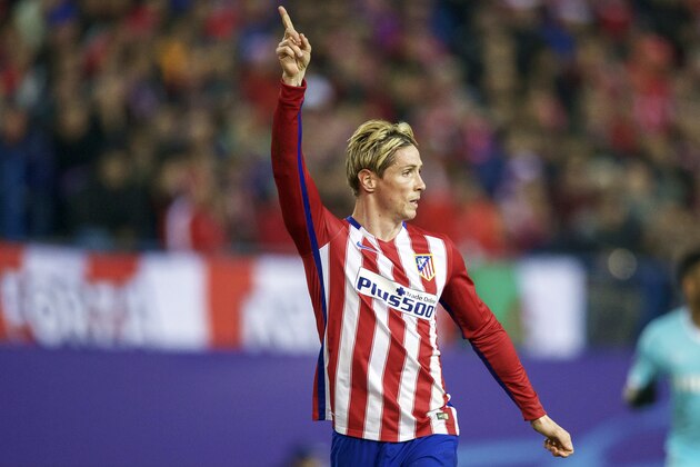 Fernando Torres of Club Atletico de Madrid during the UEFA Champions League Round of 16, Second leg match between Atletico madrid and PSV Eindhoven on March 15, 2016 at the Estadio Vicente Calderón in Madrid, Spain.(Photo by VI Images via Getty Images)