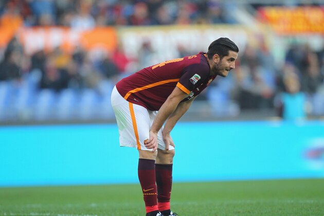 ROME, ITALY - DECEMBER 20:  Kostas Manolas of AS Roma reacts during the Serie A match between AS Roma and Genoa CFC at Stadio Olimpico on December 20, 2015 in Rome, Italy.  (Photo by Paolo Bruno/Getty Images)