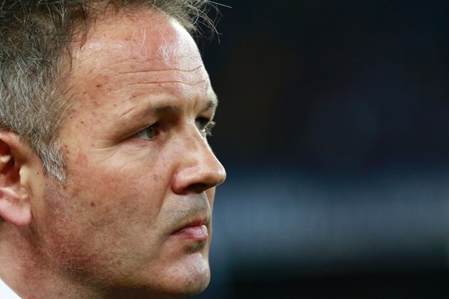 AC Milan's Serbian coach Sinisa Mihajlovic looks on before the Italian Serie A football match SSC Napoli vs AC Milan on February 22, 2016 at the San Paolo stadium in Naples. / AFP / CARLO HERMANN        (Photo credit should read CARLO HERMANN/AFP/Getty Images)