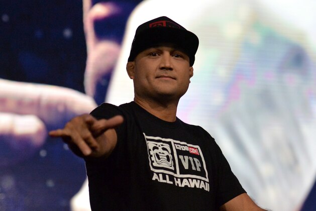 LAS VEGAS, NEVADA - JULY 11: BJ Penn receives his award as he is inducted into the UFC Hall of Fame at the UFC Fan Expo in the Sands Expo and Convention Center on July 11, 2015 in Las Vegas Nevada. (Photo by Brandon Magnus/Zuffa LLC/Zuffa LLC via Getty Images) LAS VEGAS, NEVADA - JULY 11: BJ Penn receives his award as he is inducted into the UFC Hall of Fame at the UFC Fan Expo in the Sands Expo and Convention Center on July 11, 2015 in Las Vegas Nevada. (Photo by Brandon Magnus/Zuffa LLC/Zuffa LLC via Getty Images)