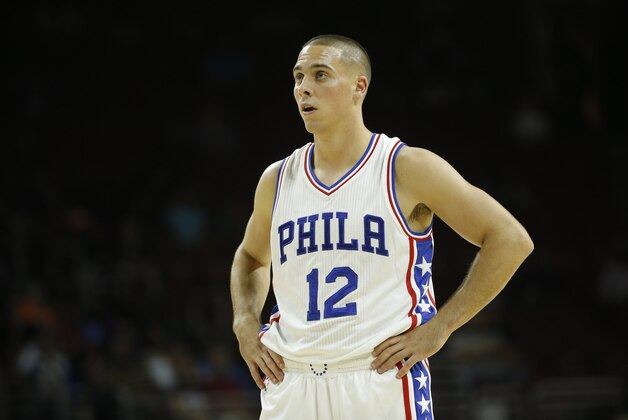 Philadelphia 76ers' T.J. McConnell in action during an NBA preseason basketball game against the Cleveland Cavaliers, Thursday, Oct. 8, 2015, in Philadelphia. (AP Photo/Matt Slocum)