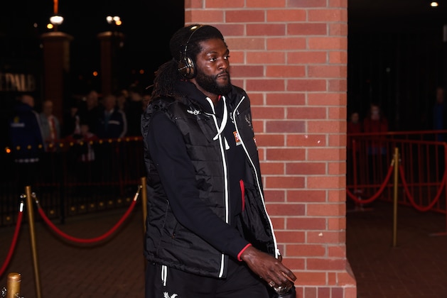 SUNDERLAND, ENGLAND - MARCH 01:  Emmanuel Adebayor of Crystal Palace arrives prior to the Barclays Premier League match between Sunderland and Crystal Palace at Stadium of Light on March 1, 2016 in Sunderland, England.  (Photo by Stu Forster/Getty Images)