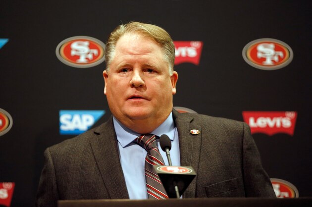 SANTA CLARA, CA - JANUARY 20:  Chip Kelly speaks to the media during a press conference where he announced as the new head coach of the San Francisco 49ers at Levi's Stadium on January 20, 2016 in Santa Clara, California.  (Photo by Ezra Shaw/Getty Images)