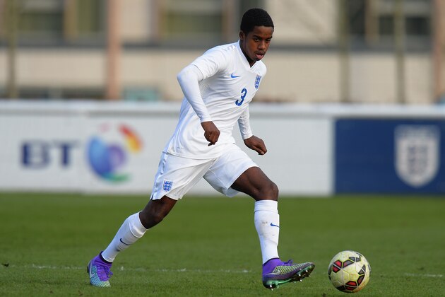 BURTON-UPON-TRENT, ENGLAND - FEBRUARY 16:  Ryan Sessegnon of England U16 during the U16s International Friendly match between England U16 and Norway U16 at St Georges Park on February 16, 2016 in Burton-upon-Trent, England.  (Photo by Tony Marshall/Getty Images)