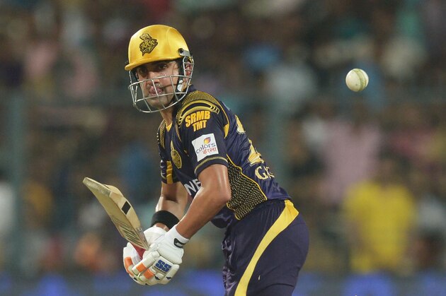 Kolkata Knight Riders captain Gautam Gambhir plays a shot during the 2016 Indian Premier League (IPL) Twenty20 cricket match between Kolkata Knight Riders and Delhi Daredevils at the Eden Gardens Cricket Stadium in Kolkata on April 10, 2016. ---- IMAGE RESTRICTED TO EDITORIAL USE - STRICTLY NO COMMERCIAL USE----- / AFP / Dibyangshu SARKAR / ---- IMAGE RESTRICTED TO EDITORIAL USE - STRICTLY NO COMMERCIAL USE-----        (Photo credit should read DIBYANGSHU SARKAR/AFP/Getty Images)