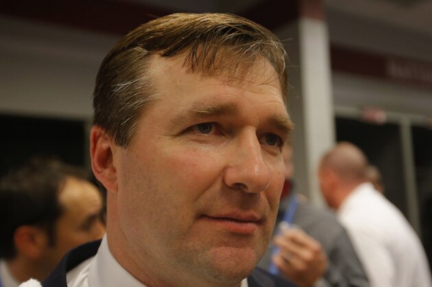 GLENDALE, AZ - JANUARY 11:  Kirby Smart of the Alabama Crimson Tide celebrate after defeating the Clemson Tigers 45-40 in the 2016 College Football Playoff National Championship Game at University of Phoenix Stadium on January 11, 2016 in Glendale, Arizona.  The Crimson Tide defeated the Tigers with a score of 45 to 40.  (Photo by Kevin C. Cox/Getty Images)