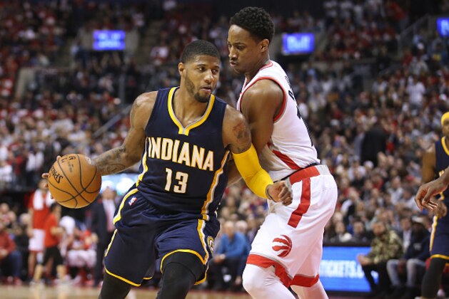 TORONTO, CANADA - APRIL 16: Paul George
