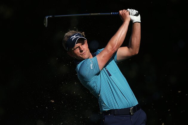 HILTON HEAD ISLAND, SC - APRIL 16:  Luke Donald of Engand tees off on the 17th hole during the third round of the 2016 RBC Heritage at Harbour Town Golf Links on April 16, 2016 in Hilton Head Island, South Carolina.  (Photo by Streeter Lecka/Getty Images)