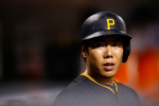 PITTSBURGH, PA - SEPTEMBER 15:  Jung Ho Kang #27 of the Pittsburgh Pirates in action against the Chicago Cubs during game two of the doubleheader at PNC Park on September 15, 2015 in Pittsburgh, Pennsylvania.  (Photo by Jared Wickerham/Getty Images)
