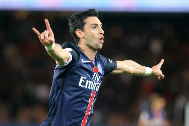PARIS, FRANCE - SEPTEMBER 22:  Javier Pastore of Paris Saint-Germain celebrate his goal during the French  Ligue 1 between Paris Saint-Germain FC and EA Guingamp at Parc Des Princes on september 22, 2015 in Paris, France.  (Photo by Xavier Laine/Getty Images)