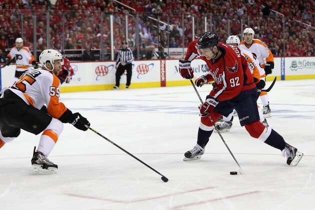WASHINGTON, DC- APRIL 16:  Evgeny Kuznetsov