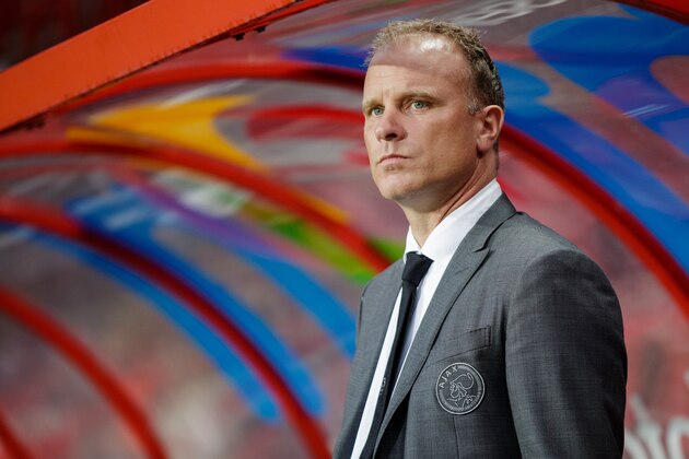assistant trainer Dennis Bergkamp of Ajax during the Dutch Eredivisie match between FC Twente and Ajax Amsterdam at the Grolsch Veste on September 12, 2015 in Enschede, The Netherlands(Photo by VI Images via Getty Images)