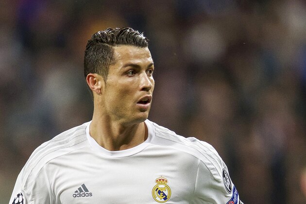 Cristiano Ronaldo of Real Madrid during the UEFA Champions League quarter-final match between  Real Madrid and VfL Wolfsburg on April 12, 2016 at the Santiago Bernabeu stadium in Madrid, Spain.(Photo by VI Images via Getty Images)
