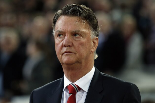 United’s manager Louis van Gaal concentrates prior to the English FA Cup quarterfinal replay soccer match between West Ham and Manchester United at Boleyn Ground stadium in London, Wednesday, April 13, 2016.(AP Photo/Alastair Grant) United’s manager Louis van Gaal concentrates prior to the English FA Cup quarterfinal replay soccer match between West Ham and Manchester United at Boleyn Ground stadium in London, Wednesday, April 13, 2016.(AP Photo/Alastair Grant)