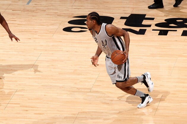 SAN ANTONIO, TX - APRIL 17: Kawhi Leonard