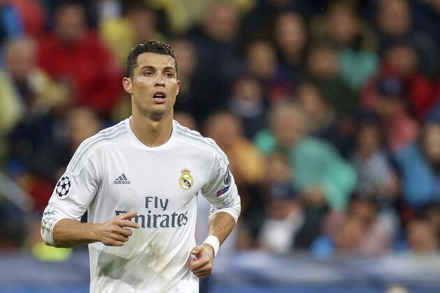 Cristiano Ronaldo of Real Madrid during the UEFA Champions League quarter-final match between  Real Madrid and VfL Wolfsburg on April 12, 2016 at the Santiago Bernabeu stadium in Madrid, Spain.(Photo by VI Images via Getty Images)