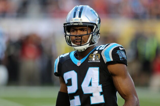 Carolina Panthers Josh Norman #24 is seen against the Denver Broncos during the NFL Super Bowl 50 football game Sunday, Feb. 7, 2016, in Santa Clara, Calif.  (AP Photo/Gregory Payan)