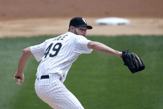 Chicago White Sox starting pitcher Chris Sale delivers during the first inning of a baseball game Wednesday, April 20, 2016, in Chicago. (AP Photo/Charles Rex Arbogast)