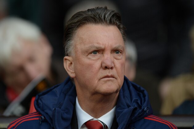 Manchester United's Dutch manager Louis van Gaal looks up before the English Premier League football match between Manchester United and Crystal Palace at Old Trafford in Manchester, north west England, on April 20, 2016. / AFP / OLI SCARFF / RESTRICTED TO EDITORIAL USE. No use with unauthorized audio, video, data, fixture lists, club/league logos or 'live' services. Online in-match use limited to 75 images, no video emulation. No use in betting, games or single club/league/player publications.  /         (Photo credit should read OLI SCARFF/AFP/Getty Images)