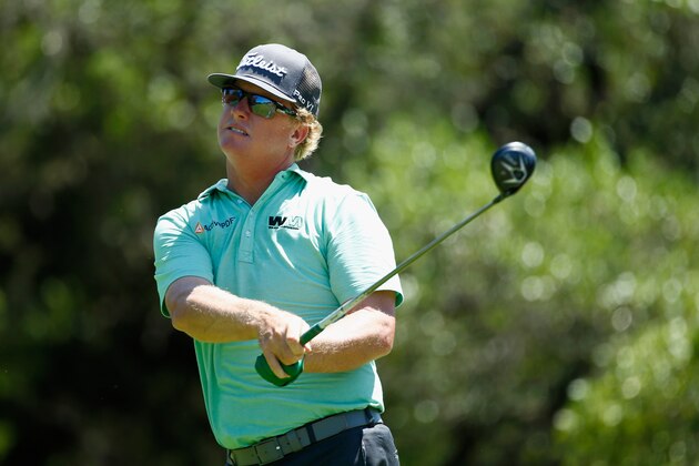 SAN ANTONIO, TX - APRIL 21:  Charley Hoffman tees off on the 12th hole during the first round of the Valero Texas Open at TPC San Antonio AT&T Oaks Course on April 21, 2016 in San Antonio, Texas.  (Photo by Scott Halleran/Getty Images)