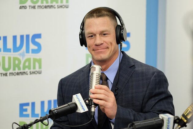 NEW YORK, NEW YORK - MARCH 29:  (EXCLUSIVE COVERAGE) John Cena visits 'The Elvis Duran Z100 Morning Show' at Z100 Studio on March 29, 2016 in New York City.  (Photo by Neilson Barnard/Getty Images)