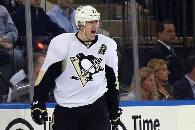 NEW YORK, NY - APRIL 21: Evgeni Malkin