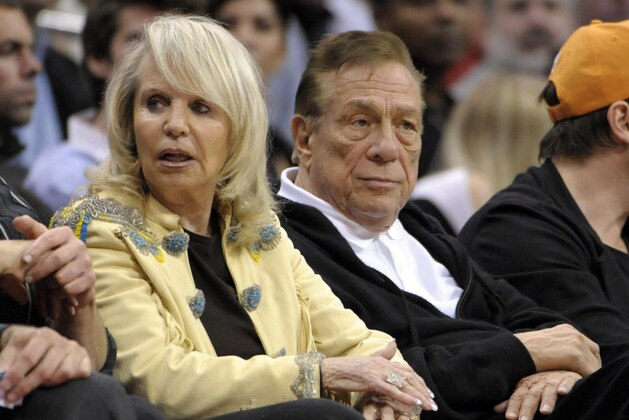 Mar 15, 2012, Los Angeles, CA, USA; Los Angeles Clippers owner Donald Sterling (right) and wife Shelly Sterling attend the game against the Phoenix Suns at the Staples Center. The Suns defeated the Clippers 91-87. Mandatory Credit: Kirby Lee/Image of Sport-USA TODAY Sports