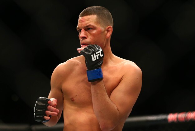 March 5, 2016; Las Vegas, NV, USA; Nate Diaz fights  against Conor McGregor during UFC 196 at MGM Grand Garden Arena. Mandatory Credit: Mark J. Rebilas-USA TODAY Sports