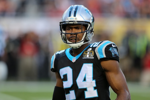 Carolina Panthers Josh Norman #24 is seen against the Denver Broncos during the NFL Super Bowl 50 football game Sunday, Feb. 7, 2016, in Santa Clara, Calif.  (AP Photo/Gregory Payan)