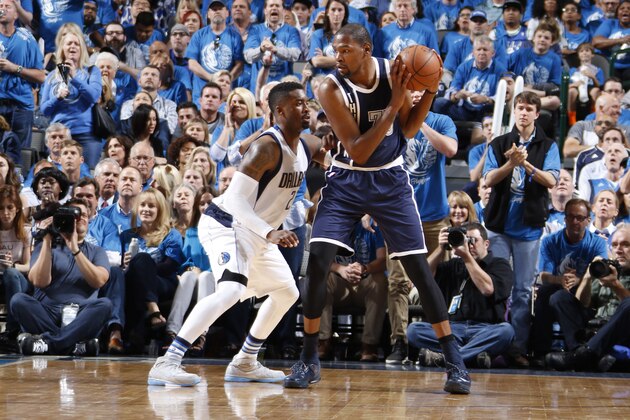 DALLAS, TX - APRIL 21: Kevin Durant