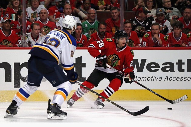 CHICAGO, IL - APRIL 17: Patrick Kane
