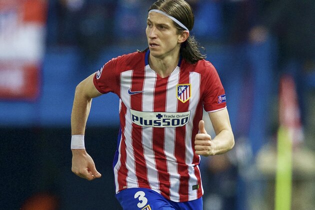 Filipe Luis of Club Atletico de Madrid during the UEFA Champions League Round of 16, Second leg match between Atletico madrid and PSV Eindhoven on March 15, 2016 at the Estadio Vicente Calderón in Madrid, Spain.(Photo by VI Images via Getty Images)