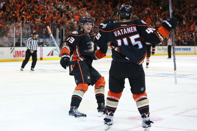 ANAHEIM, CA - APRIL 23:  Jakob Silfverberg