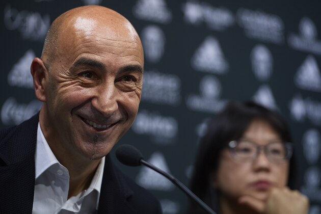 VALENCIA, SPAIN - MARCH 31:  New Valencia CF head coach Pako Ayestaran attends a press conference at Paterna Training Centre on March 31, 2016 in Valencia, Spain.  (Photo by Manuel Queimadelos Alonso/Getty Images)