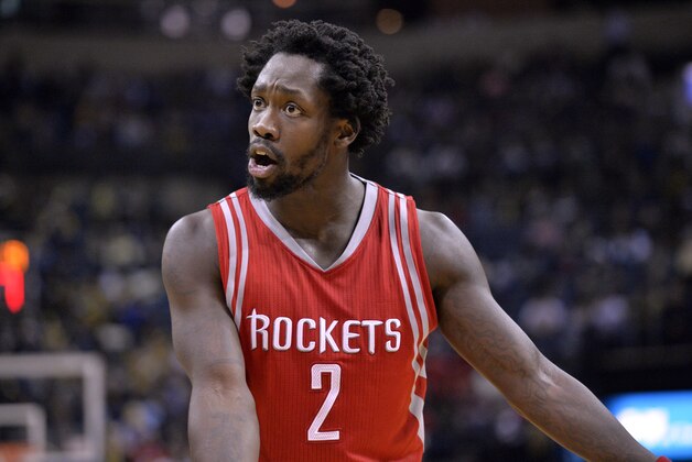 Houston Rockets guard Patrick Beverley (2) reacts to a referee call in the second half of an NBA basketball game Tuesday, Jan. 12, 2016, in Memphis, Tenn. (AP Photo/Brandon Dill)