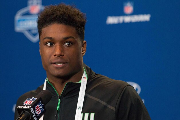 Feb 26, 2016; Indianapolis, IN, USA; UCLA linebacker Myles Jack speaks to the media during the 2016 NFL Scouting Combine at Lucas Oil Stadium. Mandatory Credit: Trevor Ruszkowski-USA TODAY Sports