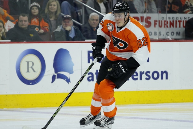 Philadelphia Flyers' Evgeny Medvedev during an NHL hockey game against the Calgary Flames, Monday, Feb. 29, 2016, in Philadelphia. (AP Photo/Tom Mihalek)