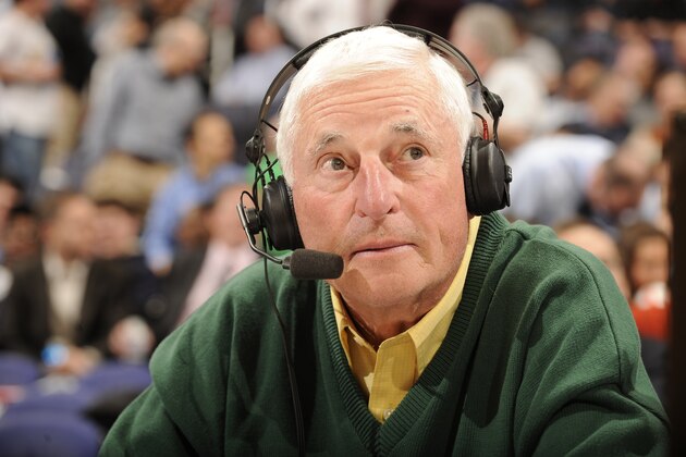 WASHINGTON, DC- JANUARY 12:  ESPN announcer Bobby Knight during a college basketball game between the Georgetown Hoyas and the Pittsburgh Panthers on January 12, 2011 at the Verizon Center in Washington, DC.  The Panthers won 72-57.  (Photo by Mitchell LaytonGetty Images)