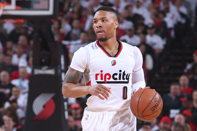 PORTLAND, OR - APRIL 25:  Damian Lillard