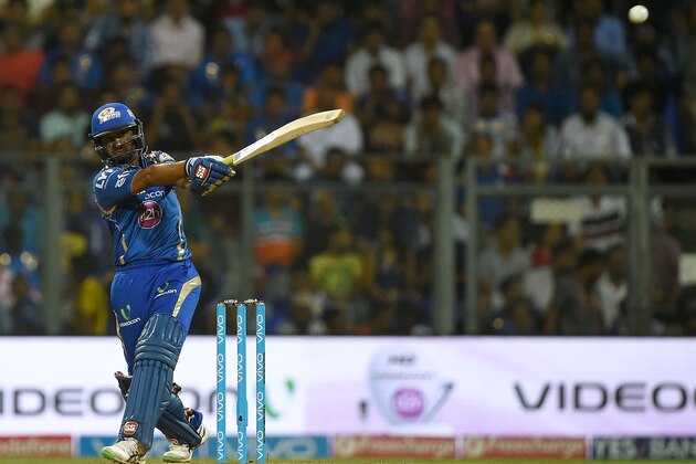 Mumbai Indians' batsman Ambati Rayudu plays a shot during the 2016 Indian Premier League (IPL) Twenty20 cricket match between Mumbai Indians and Kolkata Knight Riders at The Wankhede Cricket Stadium in Mumbai on April 28, 2016.ï¿½ï¿½ï¿½ï¿½ / AFP / PUNIT PARANJPE / ----IMAGE RESTRICTED TO EDITORIAL USE - STRICTLY NO COMMERCIAL USE----- / GETTYOUT        (Photo credit should read PUNIT PARANJPE/AFP/Getty Images)