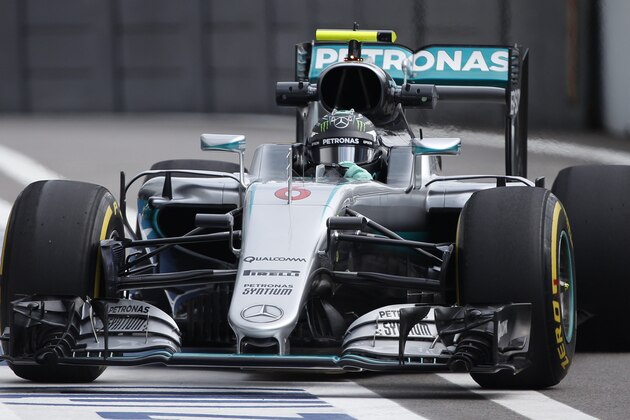Mercedes driver Nico Rosberg of Germany steers his car during the first practice session at the 'Sochi Autodrom' Formula One circuit , in Sochi, Russia, Friday, April 29, 2016. The Formula one race will be held on Sunday. (AP Photo/Pavel Golovkin)