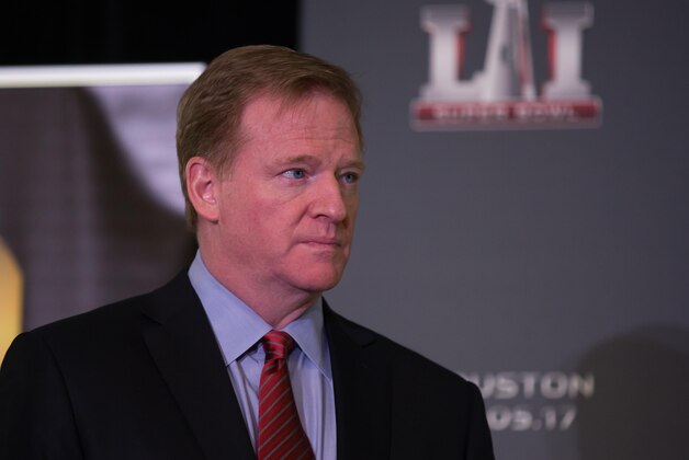 Feb 8, 2016; San Francisco, CA, USA; NFL commissioner Roger Goodell during a
