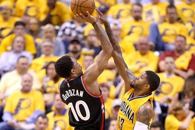 INDIANAPOLIS, IN - APRIL 21:  DeMar DeRozan