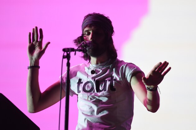 CHELMSFORD, ENGLAND - AUGUST 22:  Sergio Pizzorno of Kasabian performs on Day 1 of the V Festival at Hylands Park on August 22, 2015 in Chelmsford, England.  (Photo by Stuart C. Wilson/Getty Images)