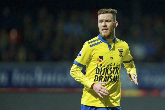 Jack Byrne of SC Cambuur during the Dutch Eredivisie match between SC Cambuur Leeuwarden and Roda JC Kerkrade at the Cambuur Stadium on March 19, 2016 in Leeuwarden, The Netherlands(Photo by VI Images via Getty Images)