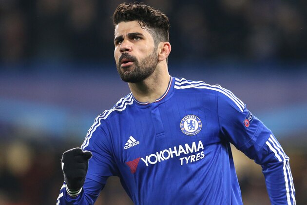 LONDON, ENGLAND - MARCH 9: Diego Costa of Chelsea celebrates his goal during the UEFA Champions League round of 16 second leg match between Chelsea FC and Paris Saint-Germain at Stamford Bridge stadium on March 9, 2016 in London, England. (Photo by Jean Catuffe/Getty Images)